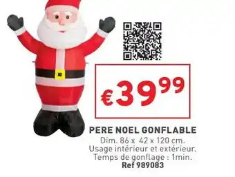 Trafic Pere noel gonflable offre