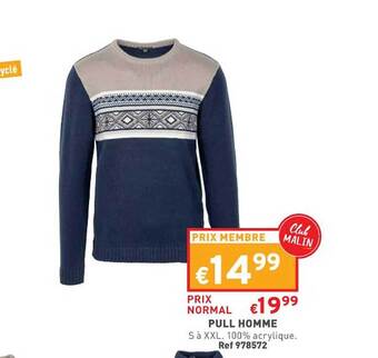Trafic Pull homme offre