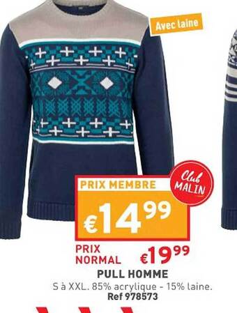 Trafic Pull homme offre