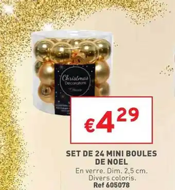 Trafic Set de 24 mini boules de noël offre
