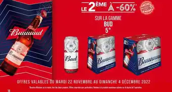 Match La gamme bud 5° offre