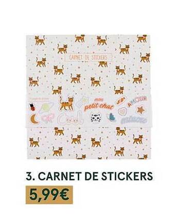 Monoprix Carnet de stickers offre