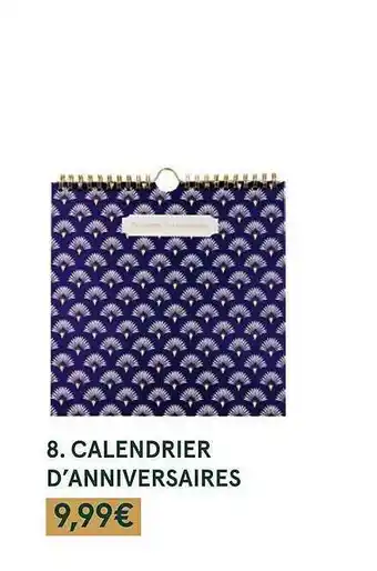 Monoprix Calendrier d'anniversaires offre