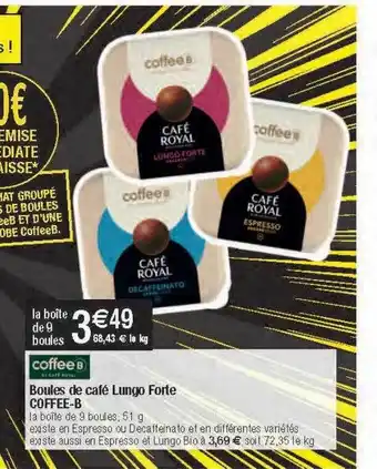 Migros Boules de café lungo forte coffee-b offre