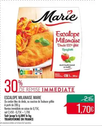 Match Escalope Milanaise Marie offre