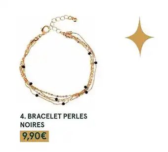Monoprix Bracelet perles noires offre