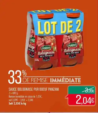 Match Sauce Bolognaise Pur Bœuf Panzani offre