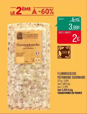 Match Flammekueche Patrimoine Gourmand offre