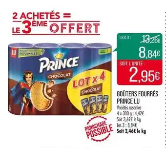 Match Goûters Fourrés Prince Lu offre