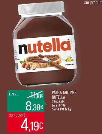 Match Pâte à Tartiner Nutella offre