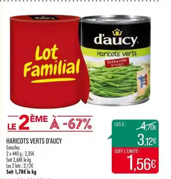 Match Haricots Verts D'aucy offre
