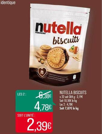 Match Nutella Biscuits offre