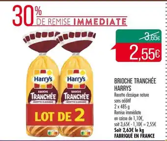 Match Brioche Tranchée Harrys offre