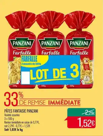 Match Pâtes Fantaisie Panzani offre
