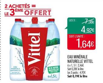 Match Eau Minérale Naturelle Vittel offre