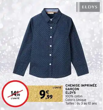 Chemise imprimée garçon eldys