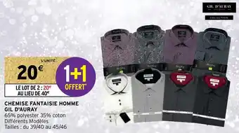 Chemise fantaisie homme gil d'auray
