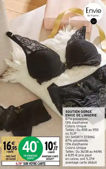 Intermarché Hyper Soutien gorge envie de lingerie offre