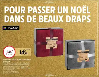 Intermarché Hyper Coffret cadeau plaid et coussin domédia offre