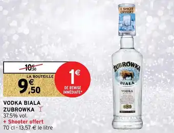 Intermarché Vodka biala ZUBROWKA offre
