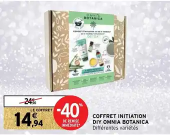 Intermarché Coffret initiation diy omnia botanica offre