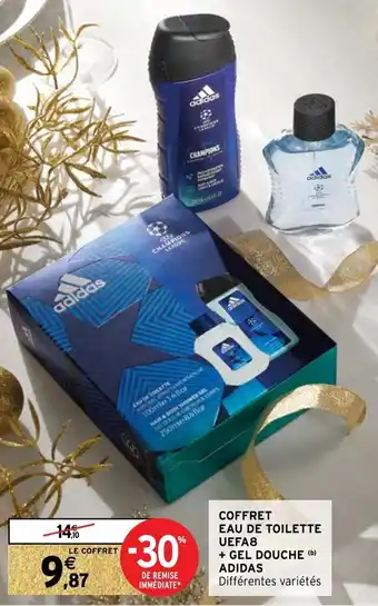 Intermarché Coffret eau de toilette UEFA8 + gel douche ADIDAS offre