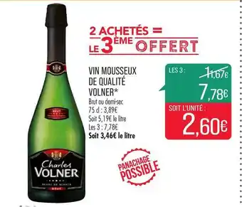 Match Vin Mousseux De Qualité Volner offre
