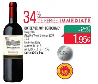 Match Bordeaux Aop Borderive offre