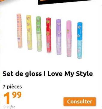 Action Set de gloss i love my style offre