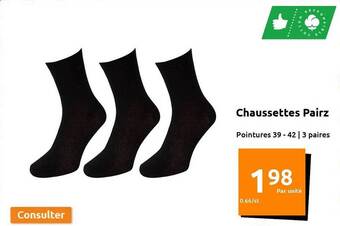 Action Chaussettes pairz offre