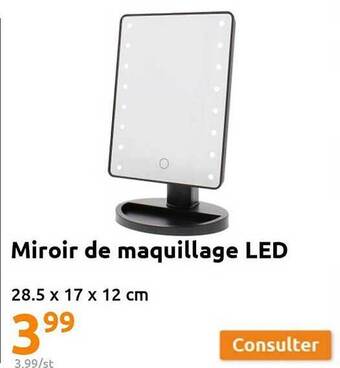 Action Miroir de maquillage led offre