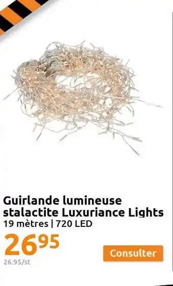 Action Guirlande lumineuse stalactite luxuriance lights offre