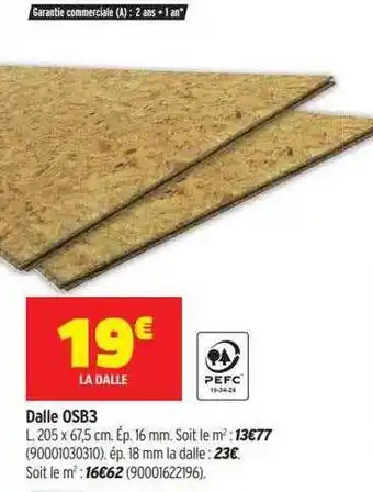 Bricorama Dalle osb3 offre