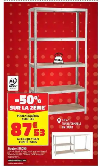 Bricorama Étagère strong offre