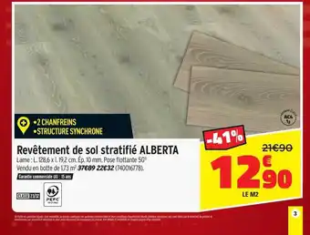 Bricorama Revêtement de sol stratifié alberta offre