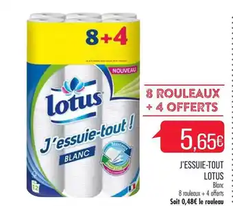 Match J'essuie-tout Lotus offre