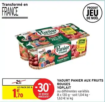 Intermarché Yaourt panier aux fruits rouges YOPLAIT offre