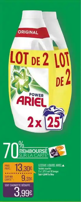 Match Lessive Liquide Ariel offre