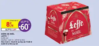Intermarché Bière de noël LEFEF offre