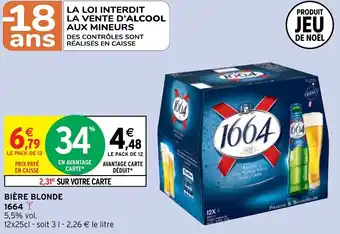 Intermarché Bière blonde 1664 offre