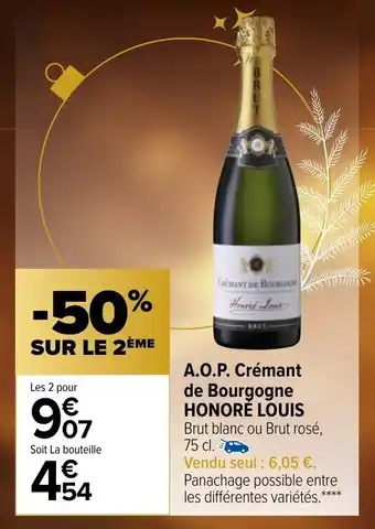 Carrefour Market A.O.P Cremant de Bourgogne Honore Louis offre
