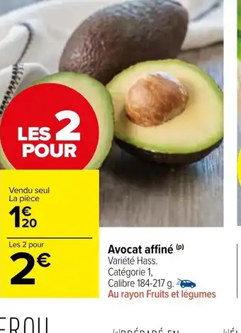 Carrefour Market Avocat Affine offre