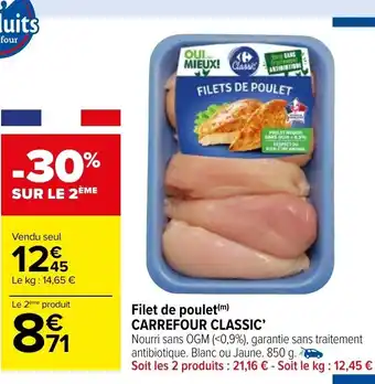 Carrefour Market Filet de Poulet Carrefour Classic offre