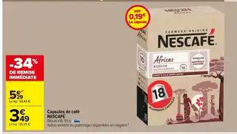 Carrefour Market Capsules de Cafe Nescafe offre