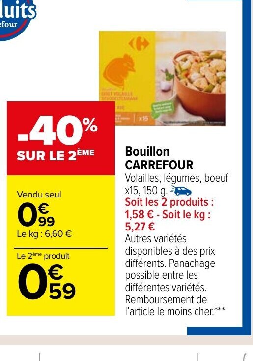 Promo Bouillon Carrefour chez Carrefour Market