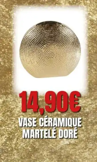 E.Leclerc Vase Ceramique MArtele Dore offre