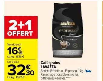 Carrefour Cafe Grains Lavazza offre