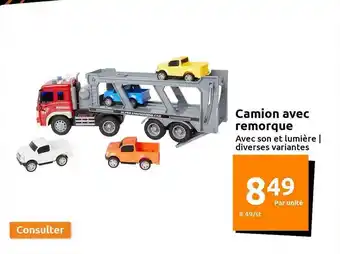 Action Camion avec remorque offre