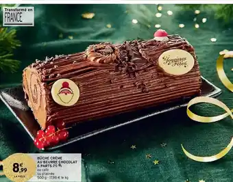 Intermarché Bûche crème au beurre chocolat 6 parts offre