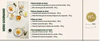 Menu gourmand
